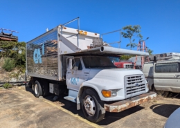 front view of airport catering truck